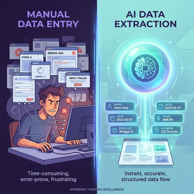 Human versus AI data extraction